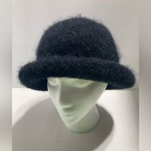 Black Vintage, Handmade Wool Hat